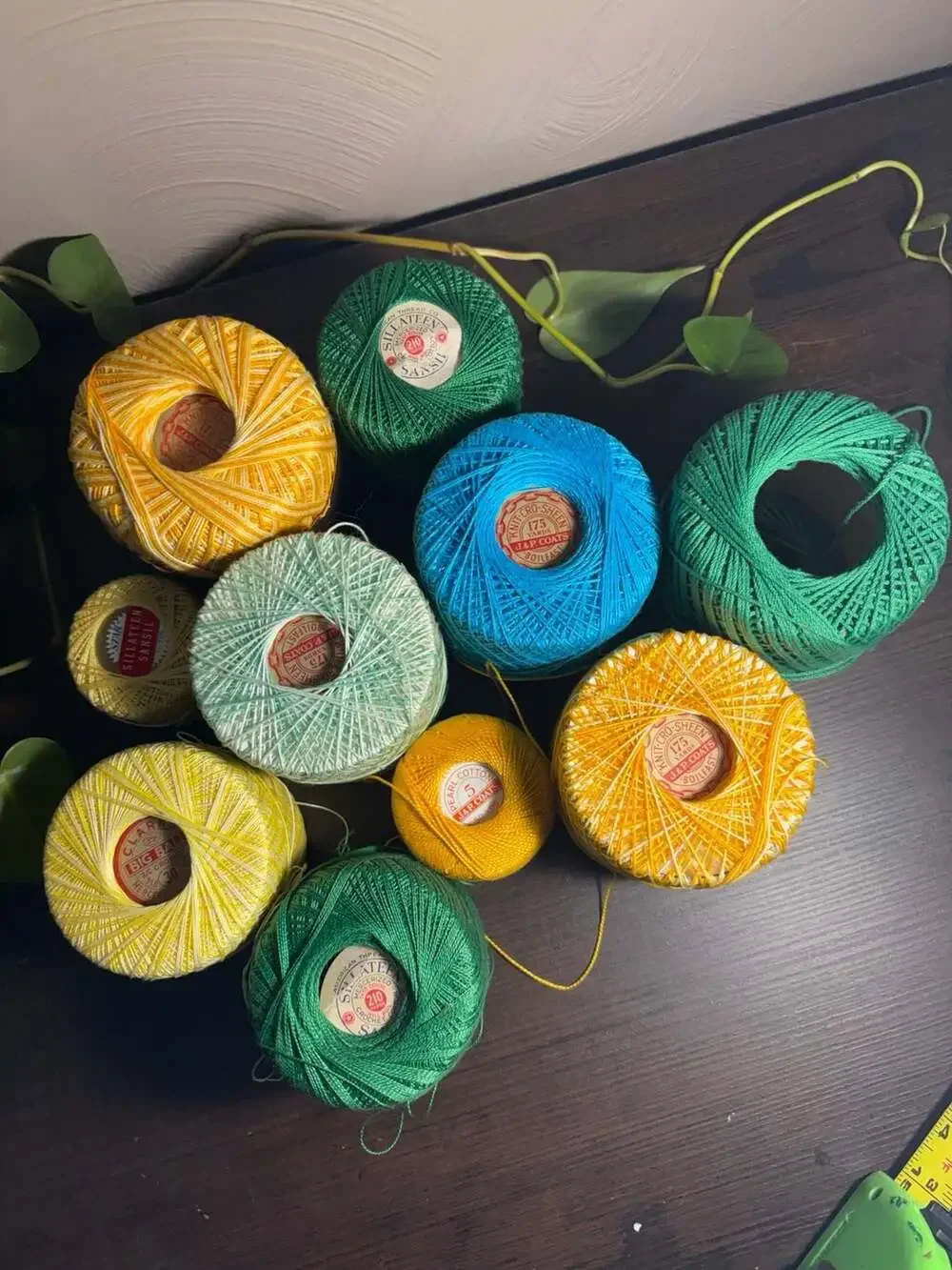 Vintage J&P Coats and American Thread Co. Crochet Thread Lot
